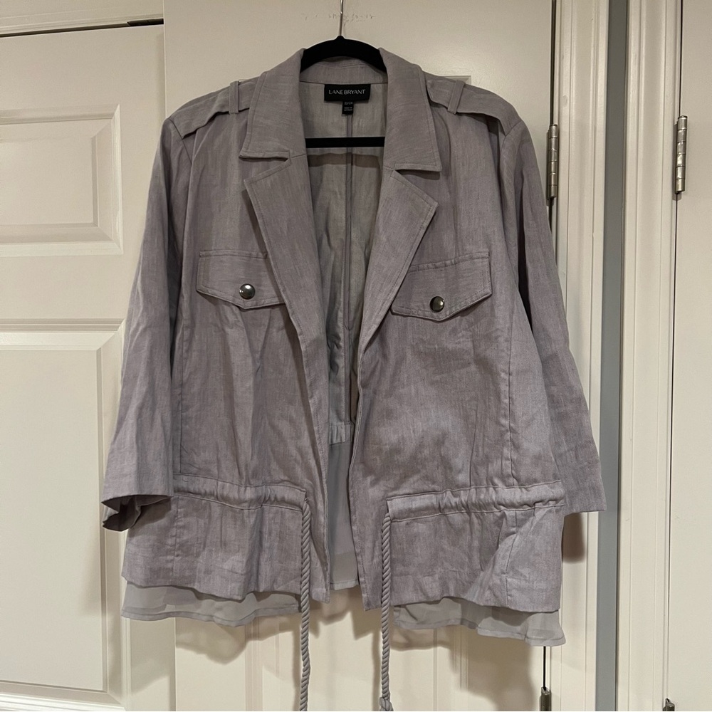 Lane Bryant gray jacket- size 22/24